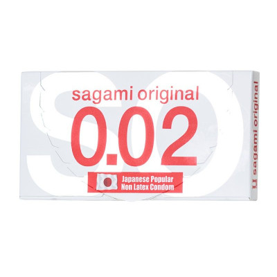 Ультратонкие презервативы Sagami Original 0.02 - 2 шт.