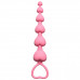 Розовая анальная цепочка Heart s Beads Pink - 18 см.