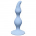 Голубая анальная пробка Curved Anal Plug Blue - 12,5 см.