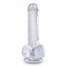 Прозрачный фаллоимитатор King Cock Clear 6  Cock with Balls - 17,8 см.