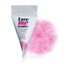 Съедобное согревающее массажное масло Love Me Tender Cotton Candy с ароматом сладкой ваты - 10 мл.