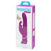 Лиловый вибратор Curve Thrusting Rechargeable Rabbit Vibrator - 24,1 см.