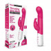 Розовый массажер для G-точки Slim Shaft thrusting G-spot Rabbit - 23 см.