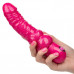 Розовый вибратор-реалистик с блестками Naughty Bits Lady Boner Bendable Personal Vibrator - 20 см.