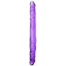 Фиолетовый двусторонний фаллоимитатор 14 Inch Double Dildo - 35 см. 