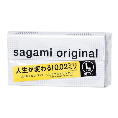 Презервативы Sagami Original 0.02 L-size увеличенного размера - 10 шт.