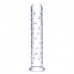 Прозрачный стеклянный фаллос с массажным рельефом 10  Extra Large Glass Dildo - 25,5 см.