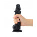 Черный фаллоимитатор Strap-On-Me Sliding Skin Realistic Dildo size L