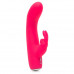 Розовый вибратор-кролик Rechargeable Mini Rabbit Vibrator - 15,2 см.