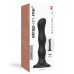 Черная насадка Strap-On-Me Dildo Geisha Balls size M