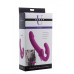 Ярко-розовый безремневой вибрострапон Evoke Vibrating Strapless Silicone Strap-on Dildo