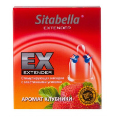 Стимулирующая насадка Sitabella Extender  Клубника 