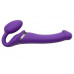 Фиолетовый безремневой вибрострапон Vibrating Bendable Strap-On - size L