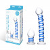 Набор из 2 стеклянных игрушек с синей спиралью Swirly Dildo   Buttplug Set