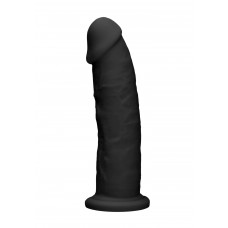 Черный фаллоимитатор Silicone Dildo Without Balls - 22,8 см.