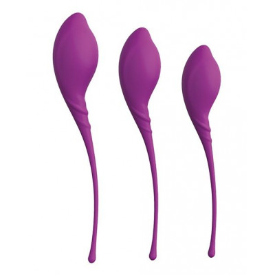 Набор из 3 фиолетовых вагинальных шариков PLEASURE BALLS   EGGS KEGEL EXERCISE SET