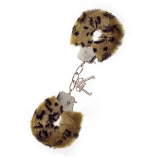 Леопардовые наручники METAL HANDCUFF WITH PLUSH LEOPARD