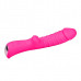 Ярко-розовый вибромассажер 5  Silicone Wild Passion - 19,1 см.